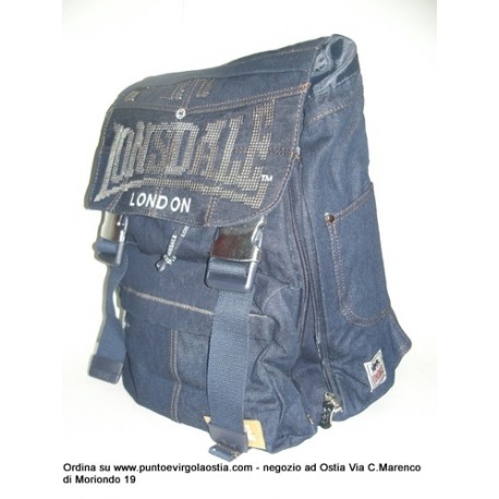 Lonsdale - Zaino estensibile jeans blu 