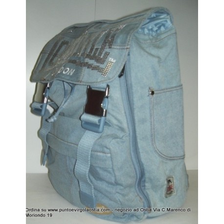 Lonsdale - Zaino estensibile jeans blu 