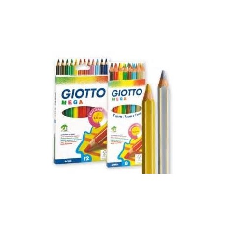 Giotto Mega - matite 12 colori assortiti