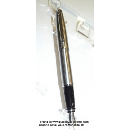 Aurora E11 - penna stilografica cromata metallo